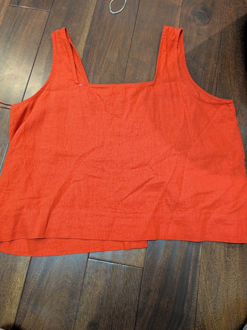 LC Lauren Conrad Bright Red Square-Neck Tank In Size Pxxl